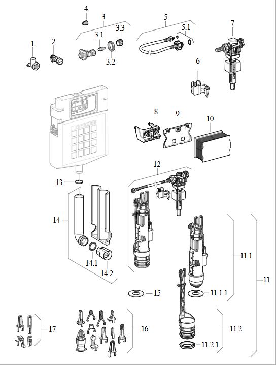Geberit Sigma 12 cm-es (UP300) falsík alatti öblítőtartályok 2000 - 2017
